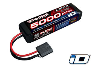 2S "Power Cell" 25C Lipo Battery w/iD Traxxas Connector (7.4V/5000mAh)